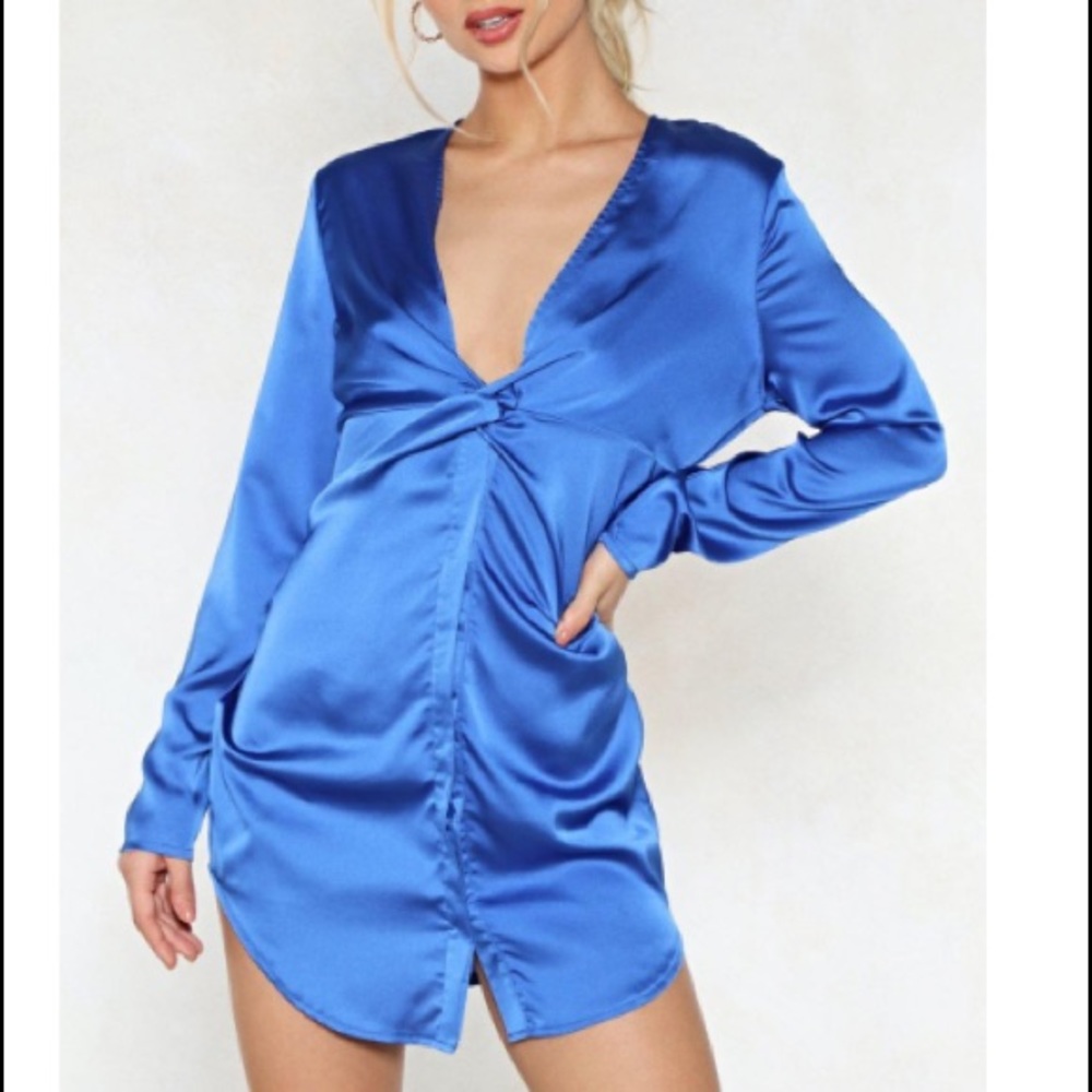 Nasty Gal satin knot dress